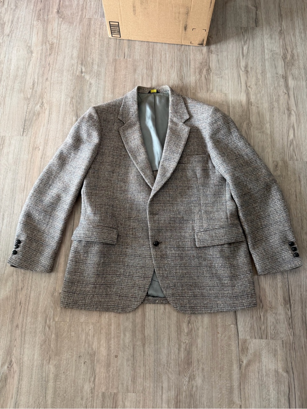 Vintage Men's Harris Tweed Sport Coat Blazer - Gray - 48L